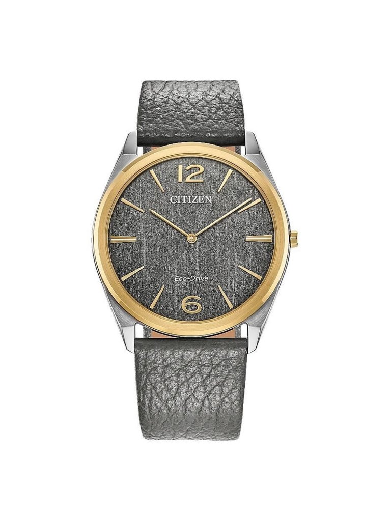 Nwt Citizen Suratto Gray Dial Leather Band Watch